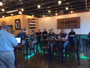 Meeting at Tin Cannon Brewery and learning about the styles for one of our upcoming competitions.