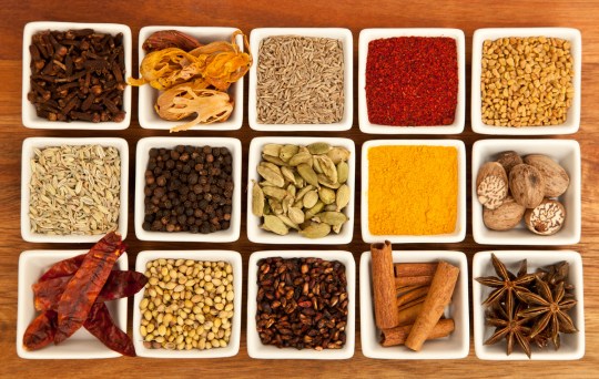 Cinnamon, cloves, allspice, ginger, nutmeg, vanilla, cardamom, anise, peppercorns, citrus peel; and even edible flower petals are all commonly found in mulling spices.